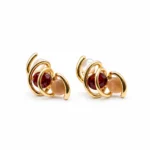 Ruby Moonstone Sculptural Embrace