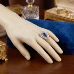 Sapphire Halo Statement Ring - Image 3