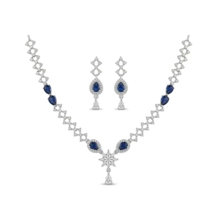 Sapphire Lattice Bridal Set