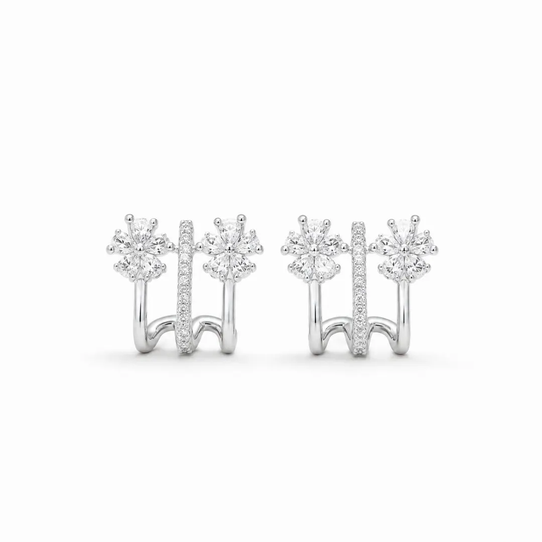 Snowflake Diamond Studs Snowflake Diamond Studs - Image 1
