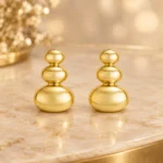 Stacked Sphere Gold Studs - Image 4