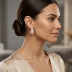Teardrop Diamond Pavé Hoops - Image 3