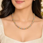 Tri-Tone Sphere Necklace - Image 2