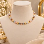 Tri-Tone Sphere Necklace - Image 3