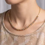 Tri-Tone Sphere Necklace - Image 2