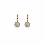 Opal Diamond Halo Dangle Earrings